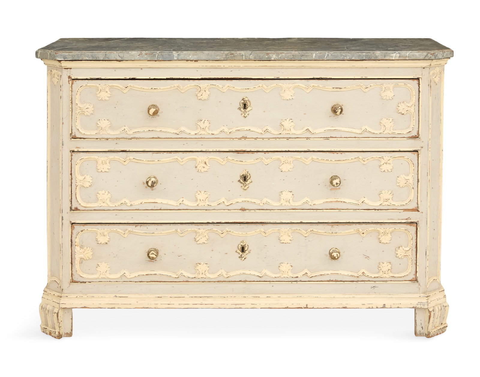 Continental Marble-Top Chest of Drawers (1 of 3)