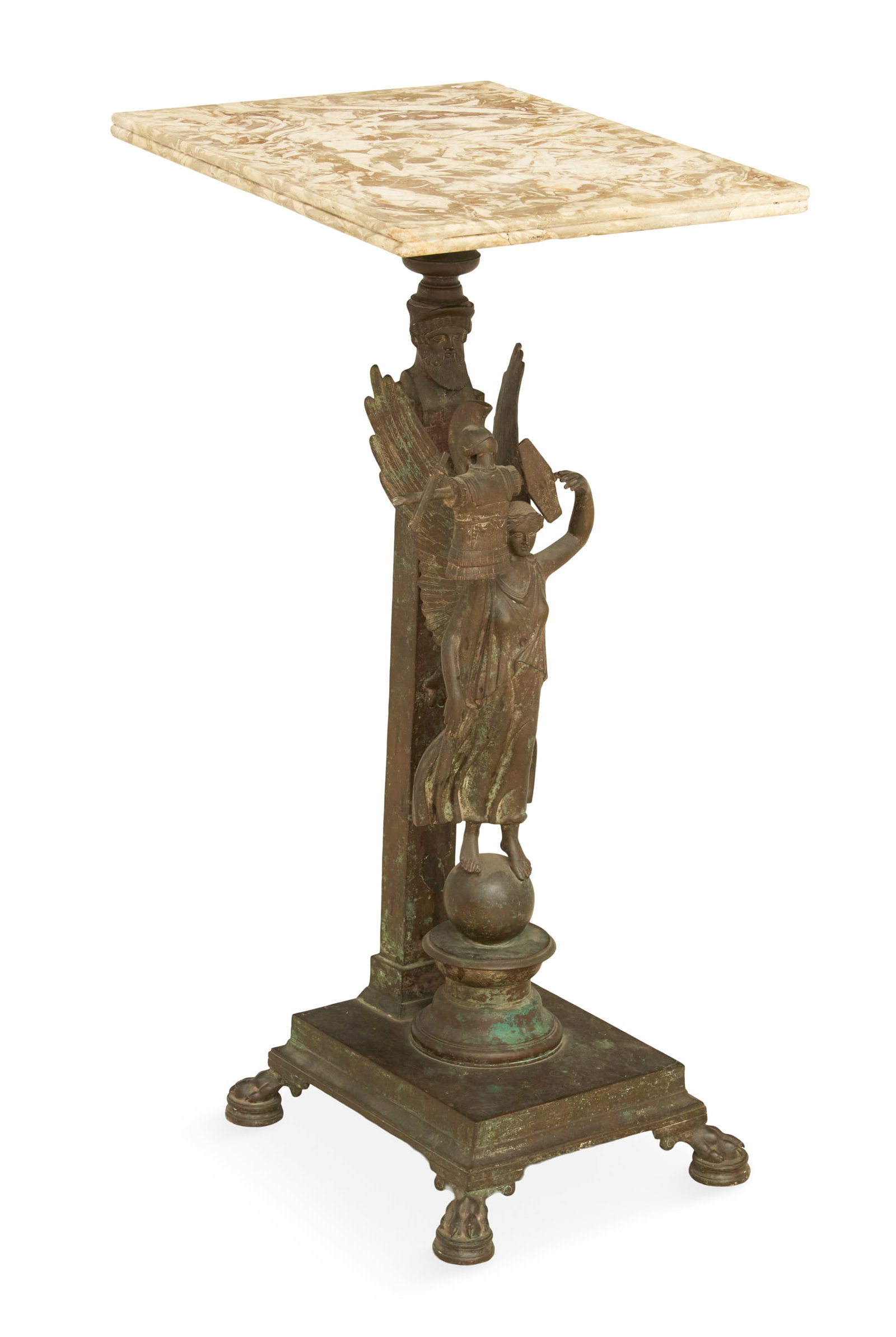 Italian Grand Tour Bronze and Marble-Top Stand (1 of 2)