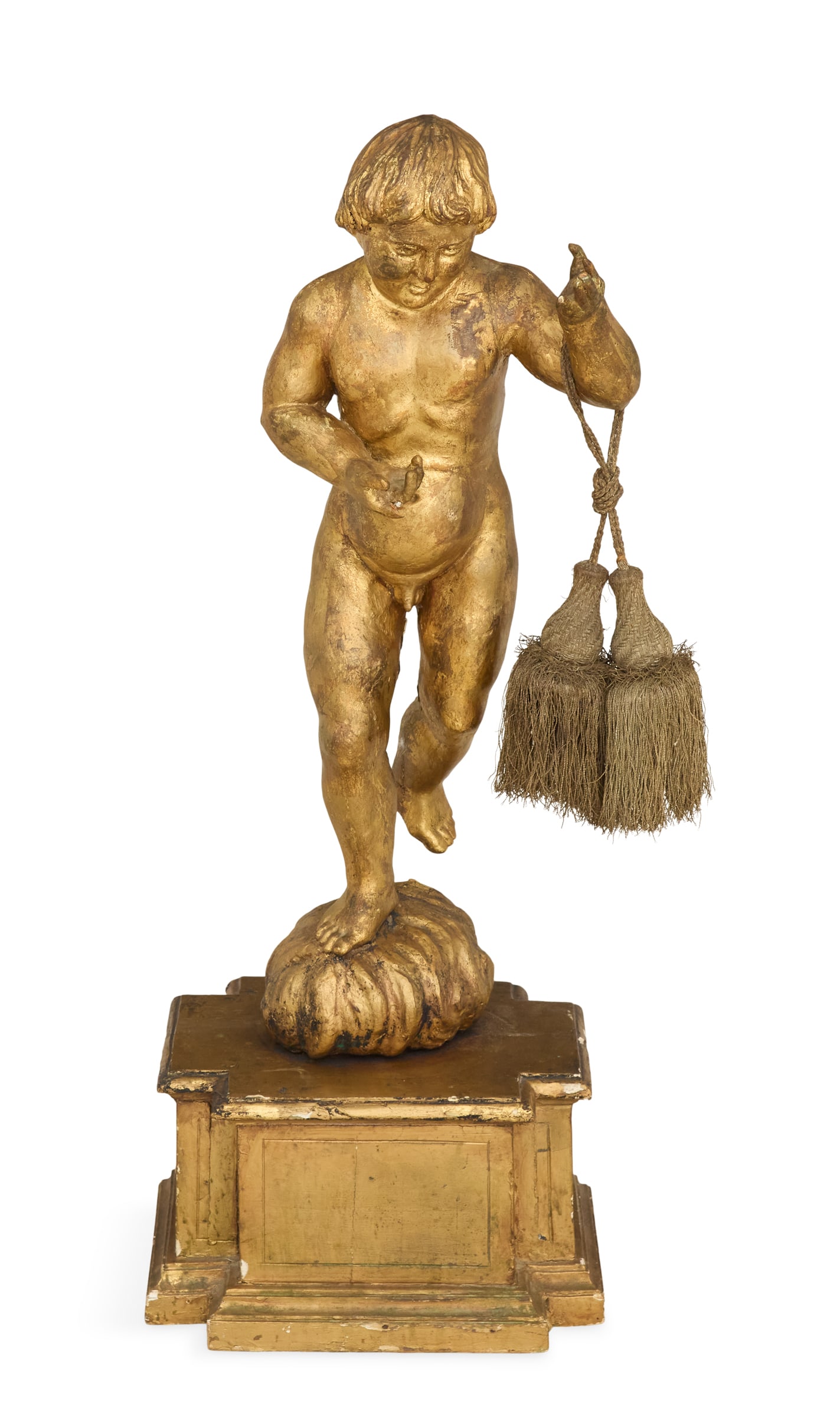 Italian Giltwood Figure of "Salvator Mundi"