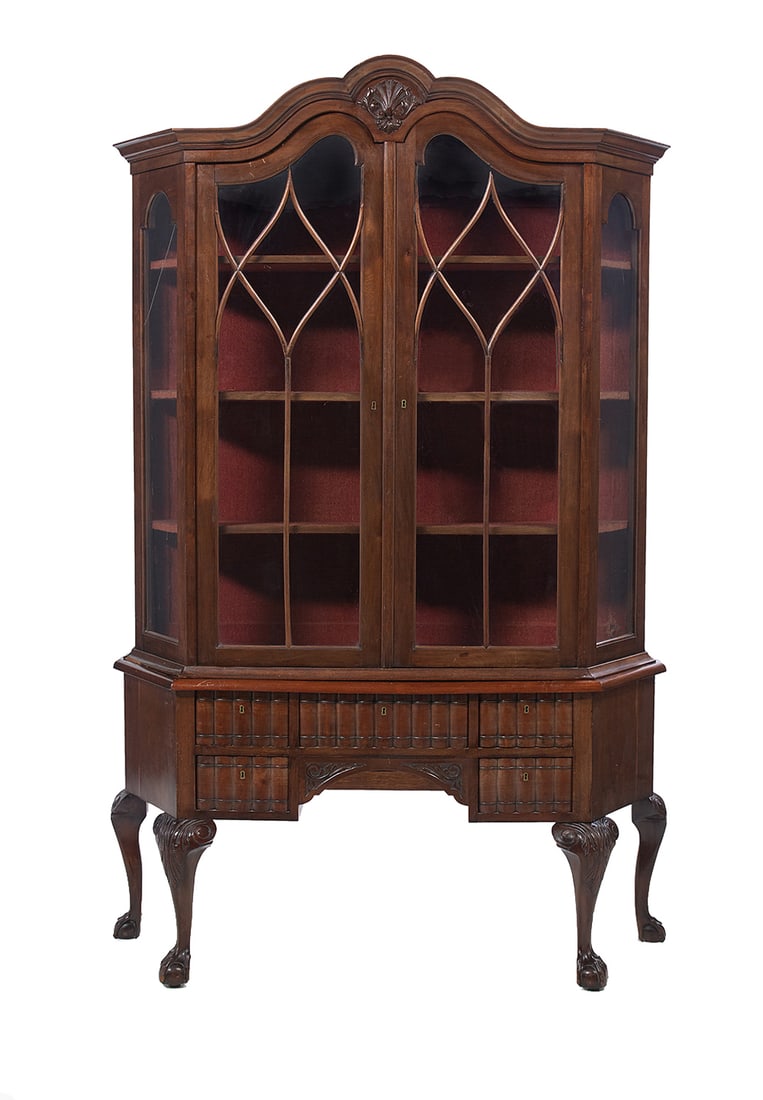 Georgian-Style Mahogany Bookcase (1 of 2)
