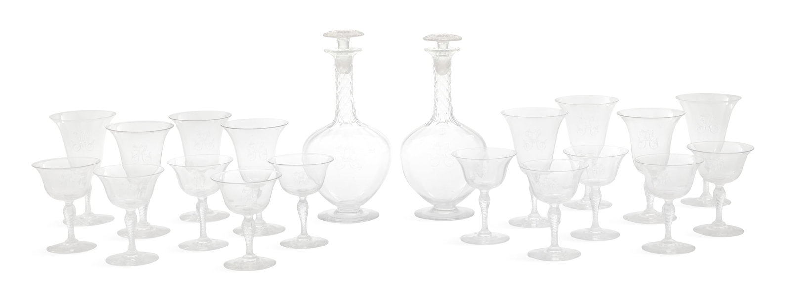 Partial Service of Hawkes Cut-Crystal Stemware (1 of 4)