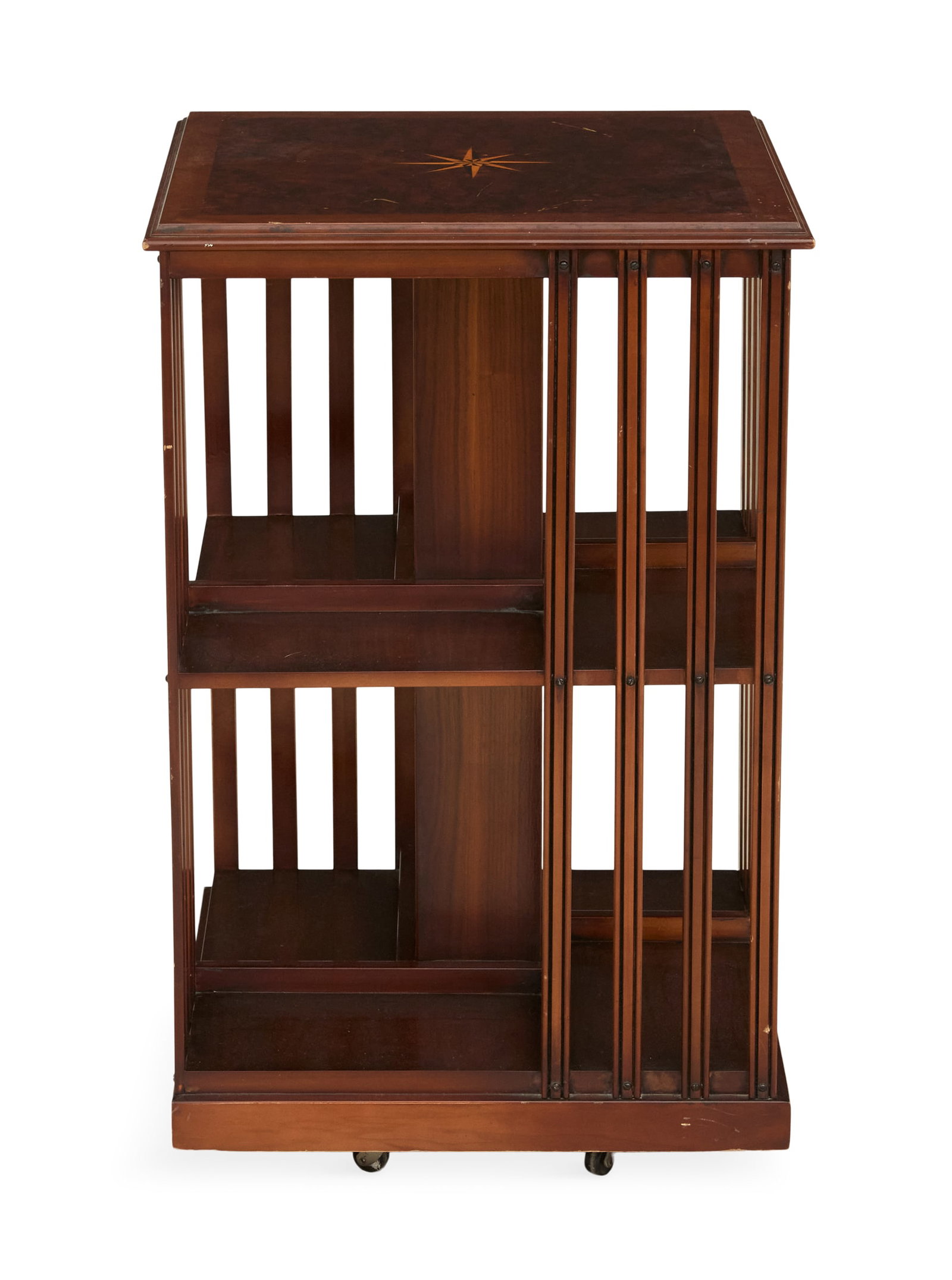 Edwardian-Style Mahogany Revolving Bookshelf (1 of 4)