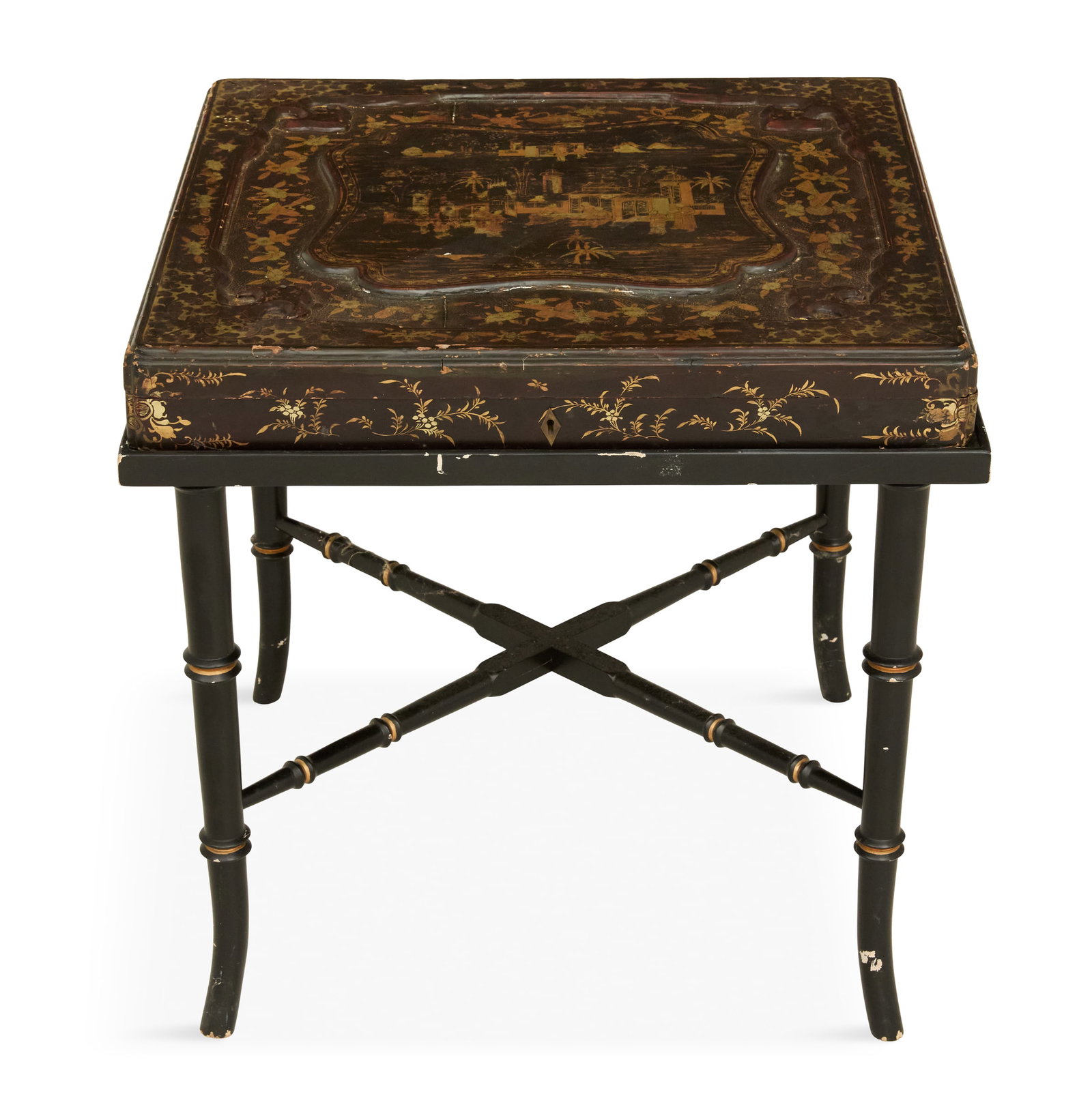 Large Chinese Lacquered Box on Stand (1 of 7)