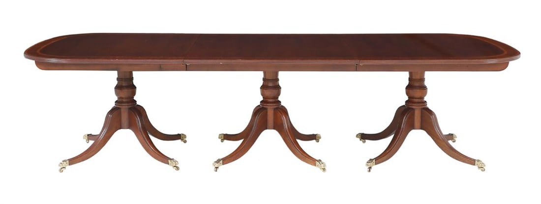 George III-Style Triple-Pedestal Dining Table (1 of 3)