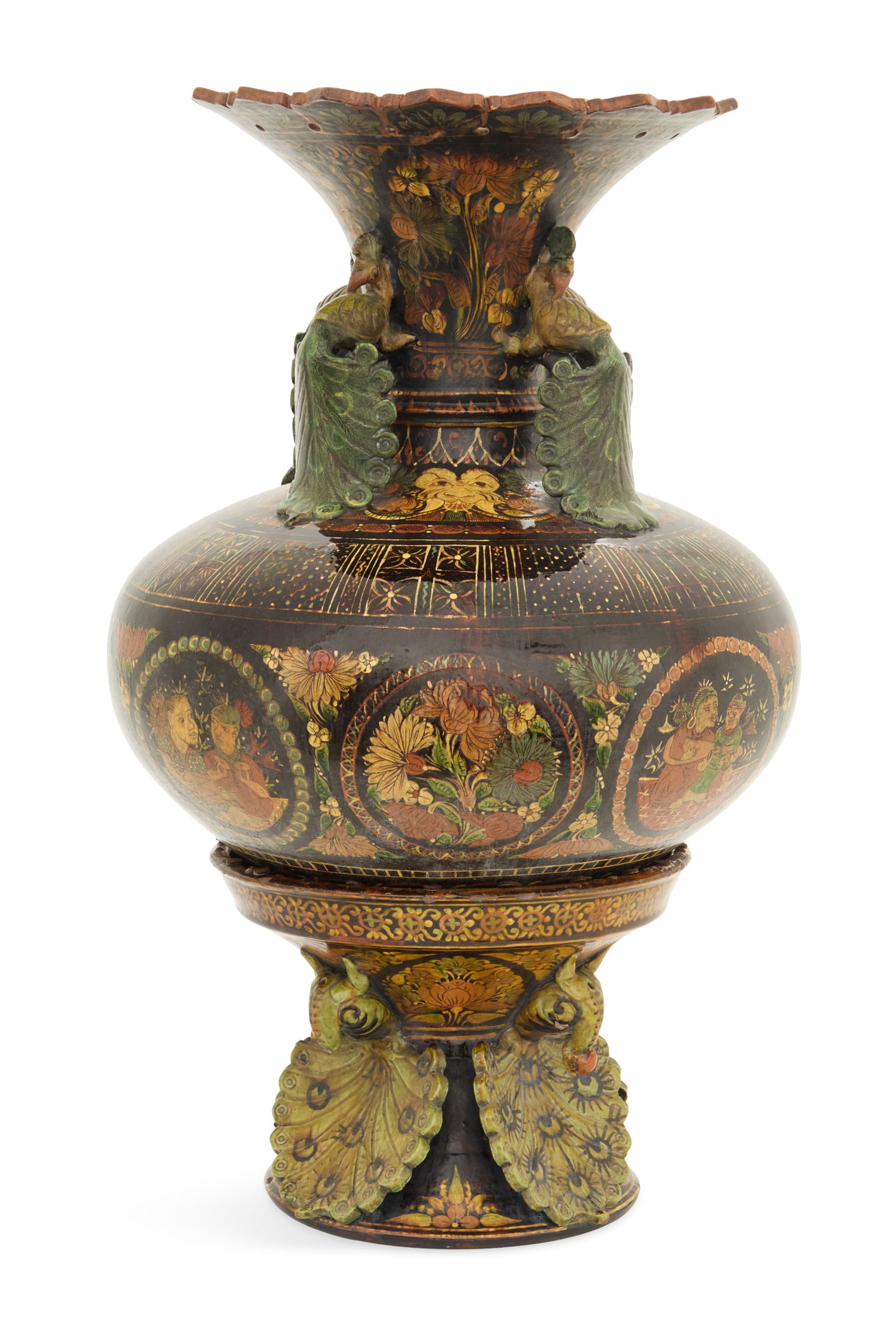 Rare Bombay School of Art Glazed Terracotta Vase (1 of 7)