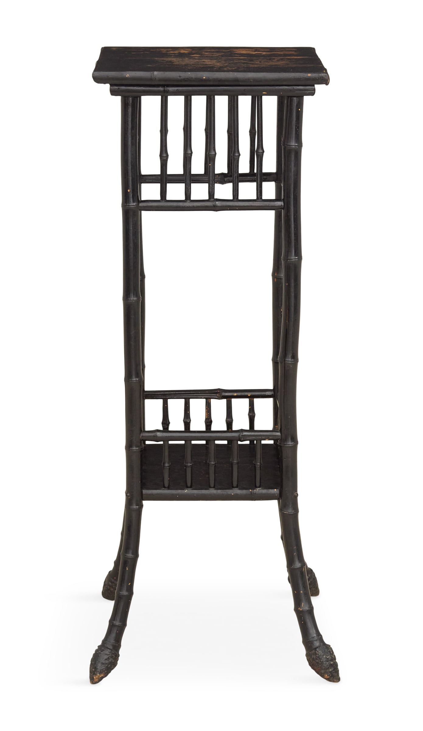 Bamboo and Oak Ebonized Pedestal (1 of 3)