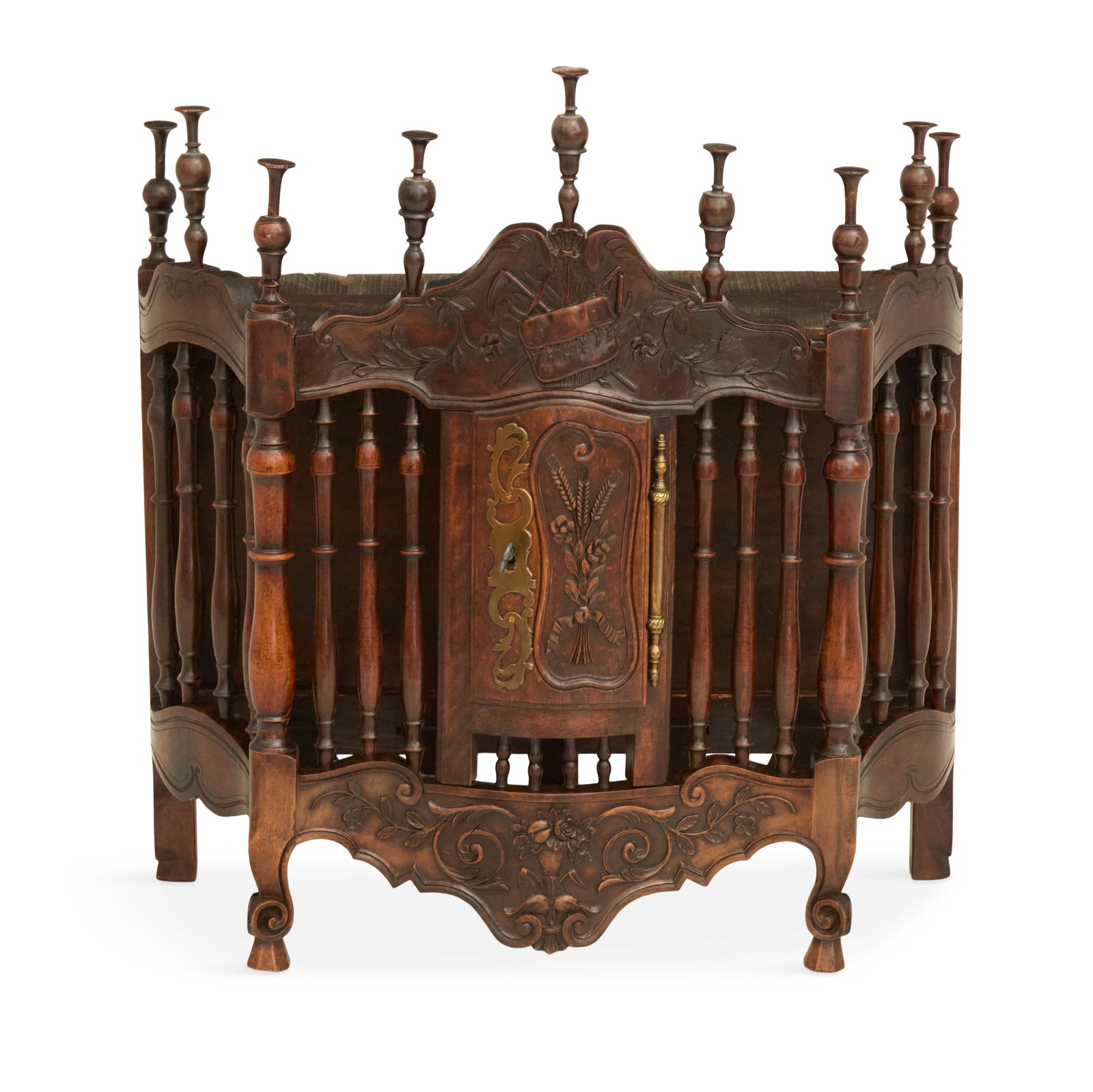 French Provincial Walnut Panetiere (1 of 2)
