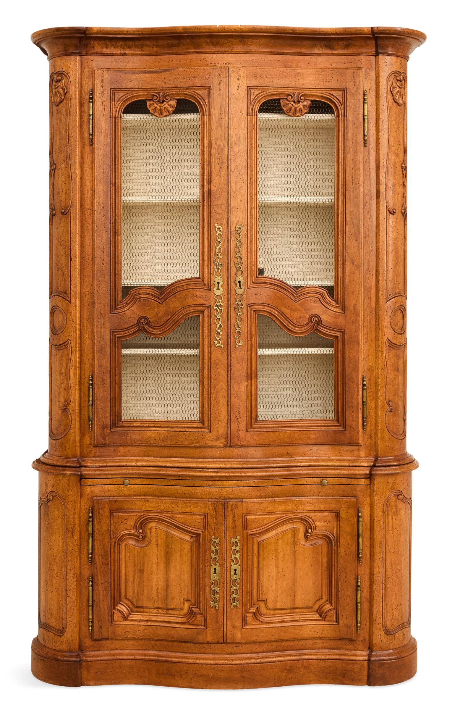 Provincial Louis XV-Style Walnut Bibliotheque (1 of 3)