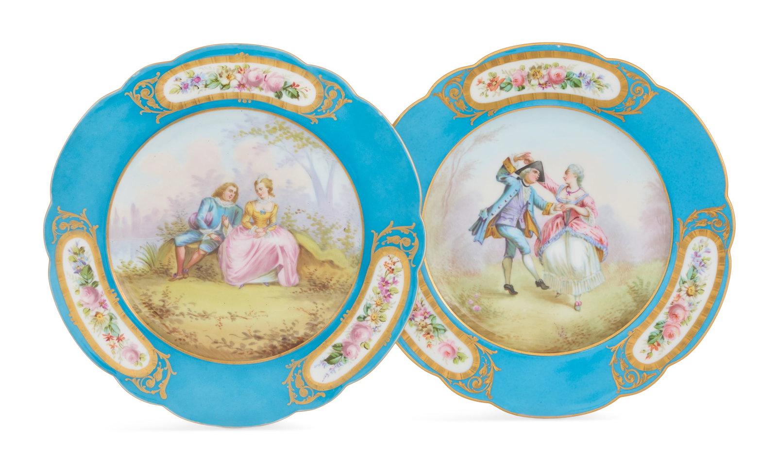 Pair of Limoges Plates in the Sevres Taste (1 of 3)