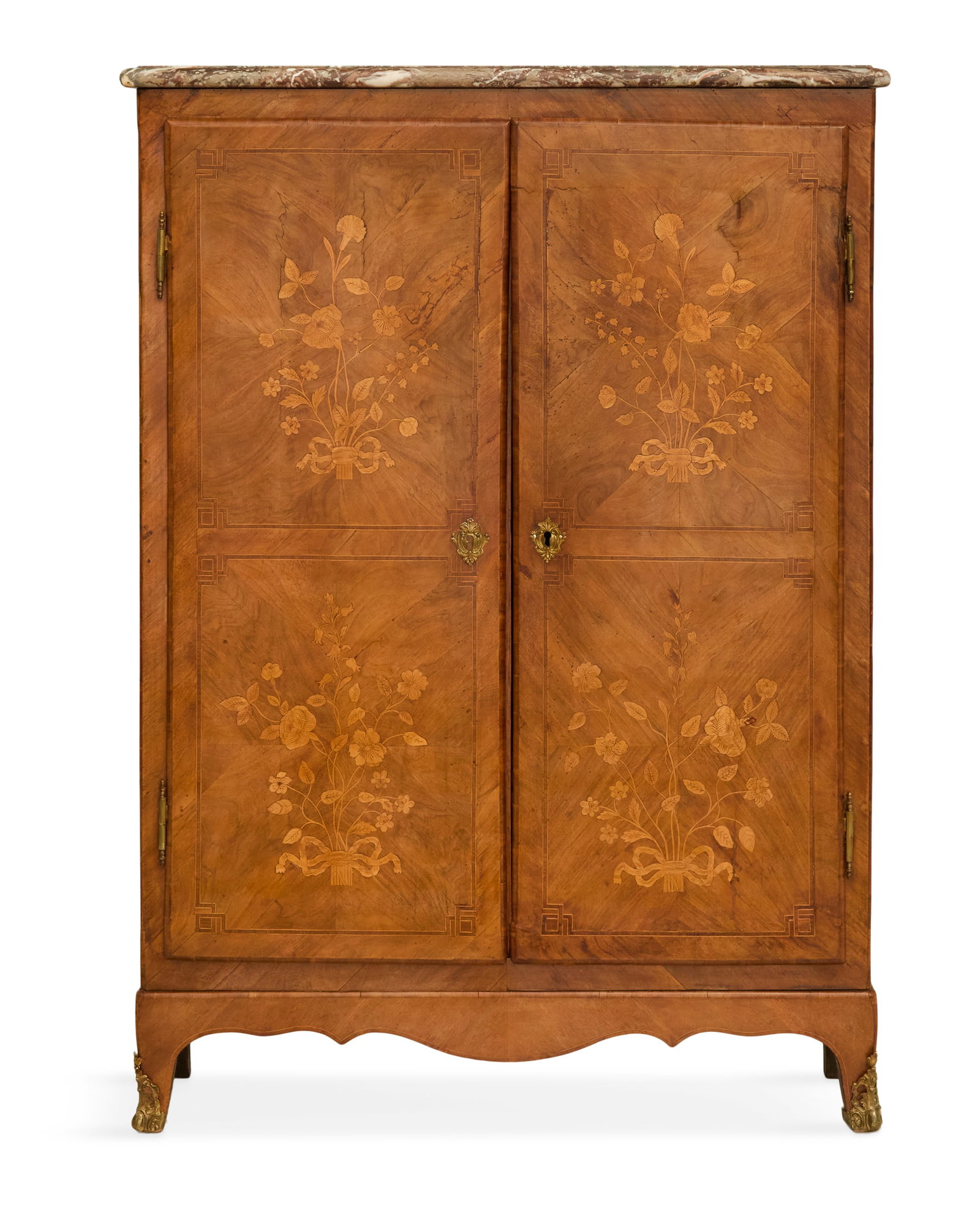 French Inlaid Marble-Top Gentleman's Chifferobe (1 of 3)