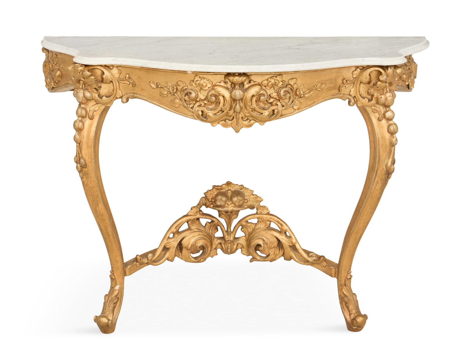 Louis XIV-Style Marble-Top Console Table (1 of 3)