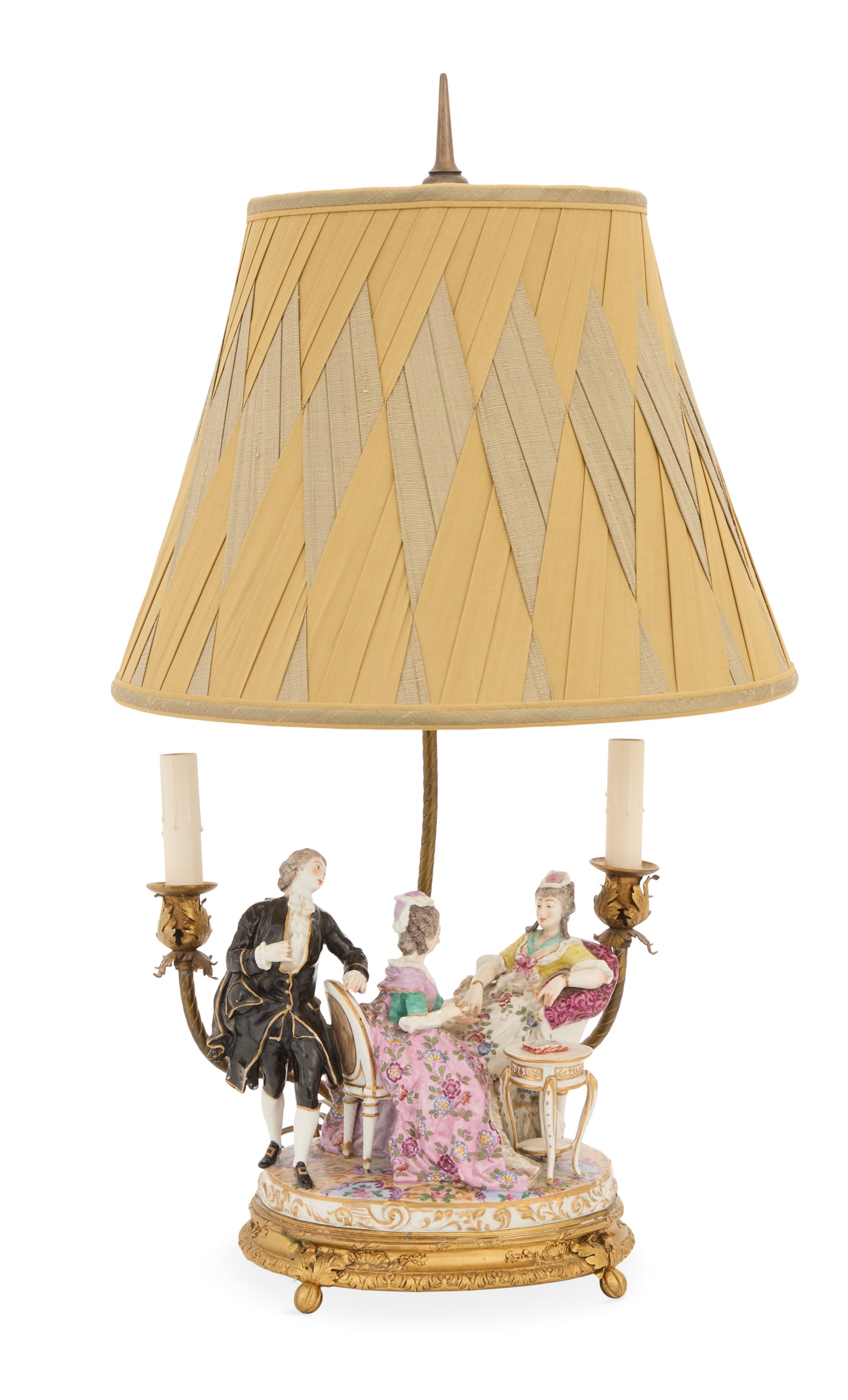 Dresden-Style Porcelain Figural Lamp (1 of 3)