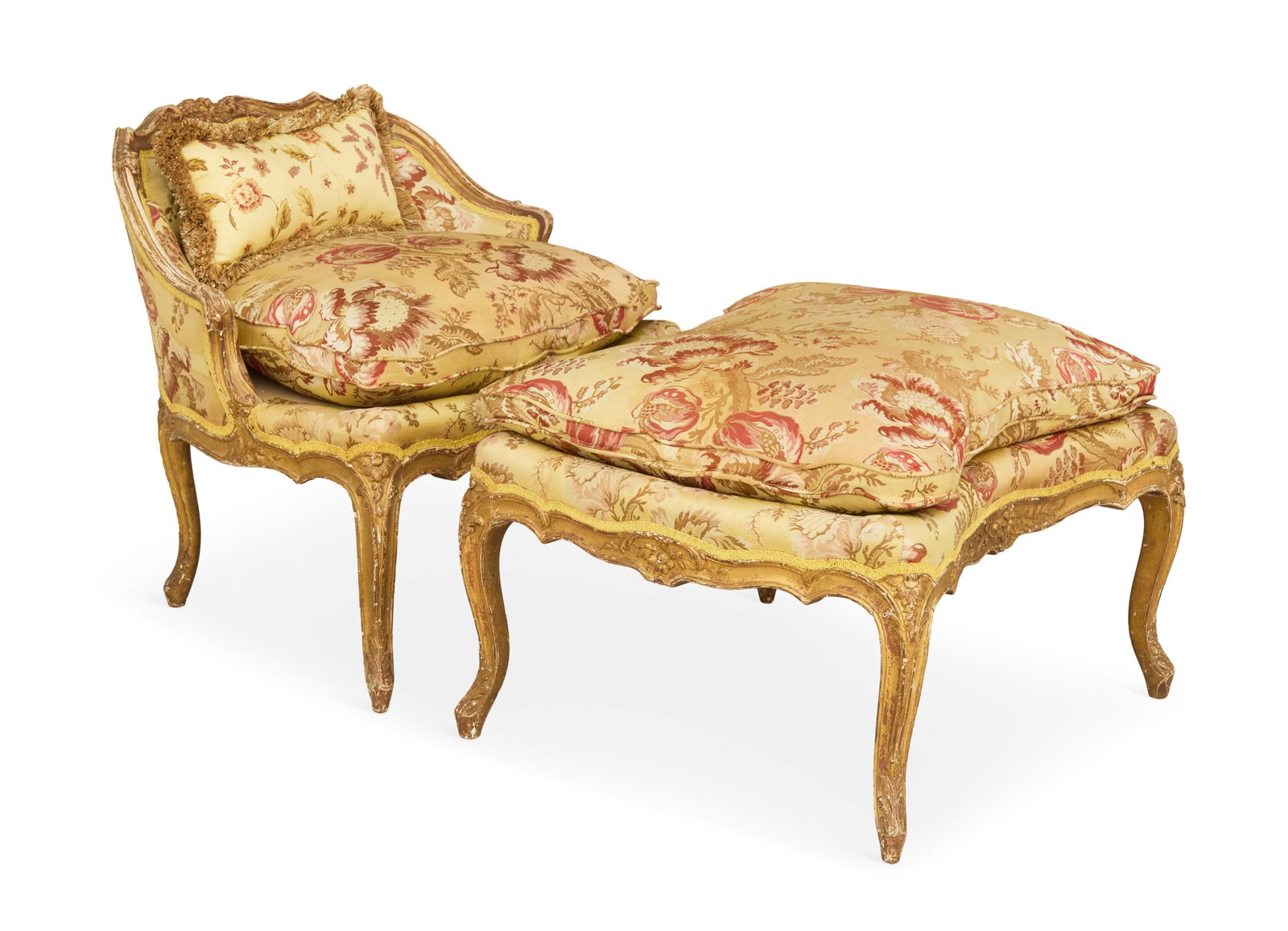 Louis XV-Style Giltwood Duchesse Brisee (1 of 5)