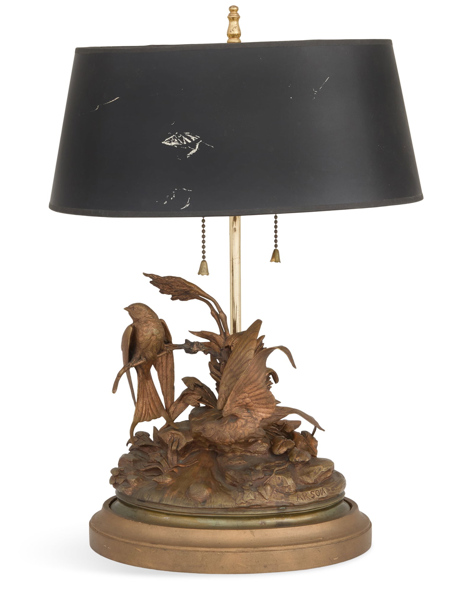 French Bronze Bird Sculpture Lamp (1 of 4)