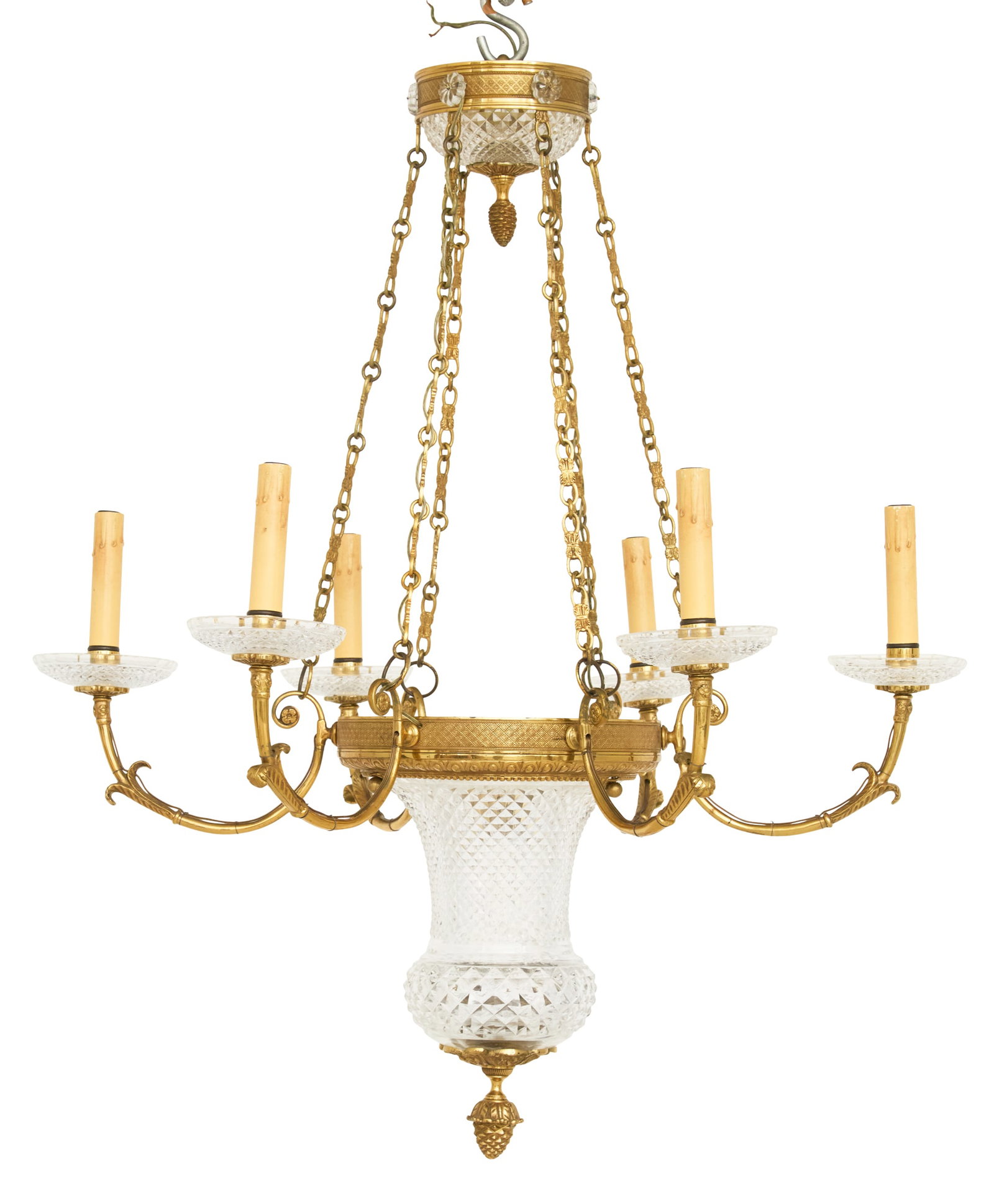 French Bronze and Crystal Chandelier (1 of 1)