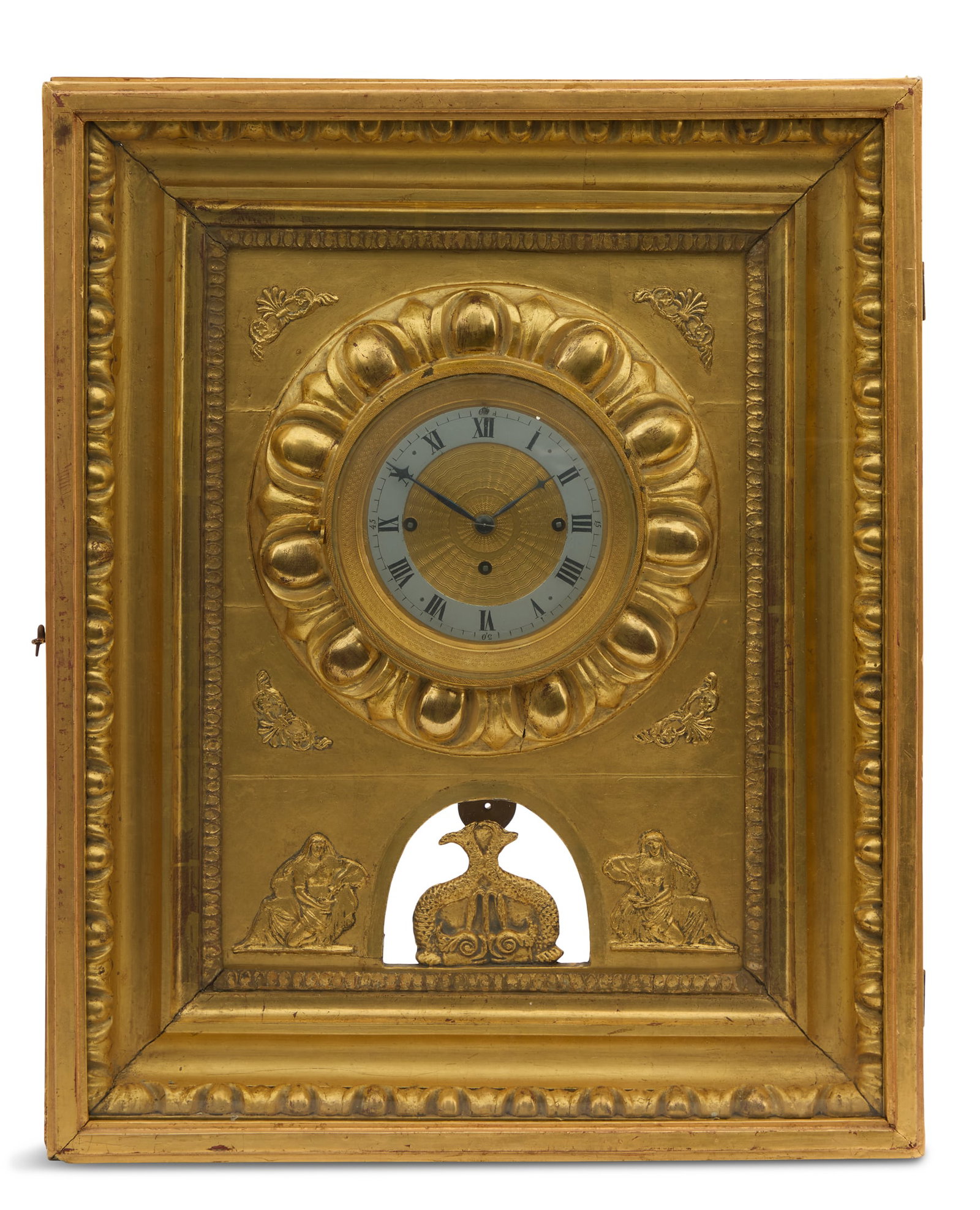 Austrian Giltwood and Brass Picture Frame Clock (1 of 5)