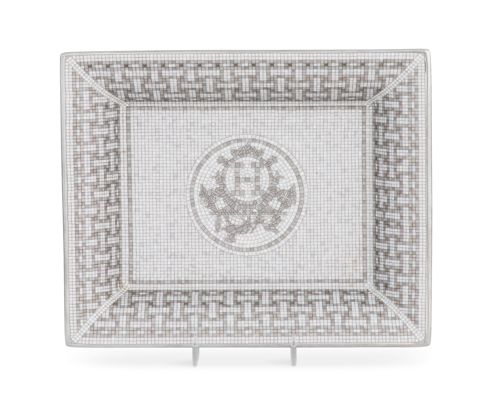 Hermes Platinum "Mosaique" Change Tray
