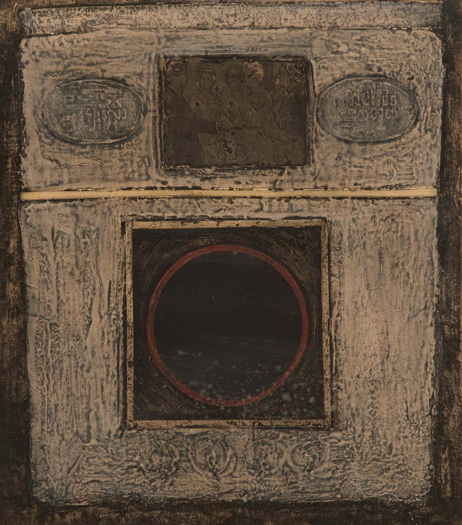 George Miyasaki (American/Hawaii, 1935-2013): George Miyasaki (American/Hawaii, 1935-2013) "Presentation #2", 1964 lithograph in colors pencil-signed and dated lower right, titled lower center, and numbered "4/11" lower left. Matted, glazed and f