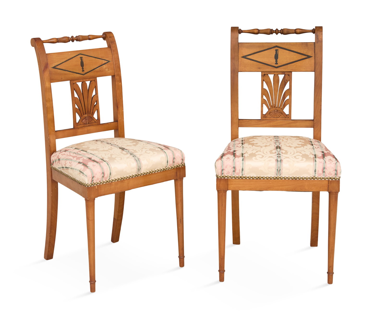 Pair of Biedermeier Fruitwood Side Chairs (1 of 2)