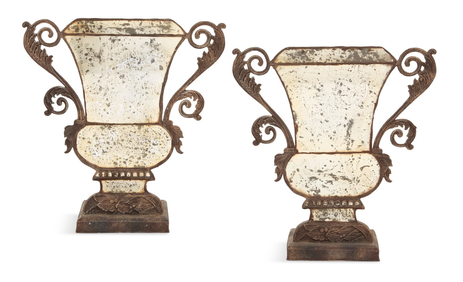 Pair of Urn-Form Mirrored Garnitures (1 of 2)