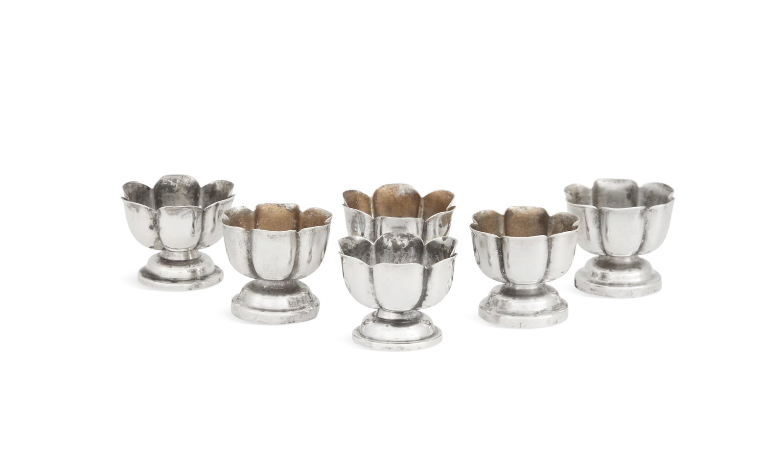 Six Mexican Sterling Silver Salt Cellars (1 of 4)