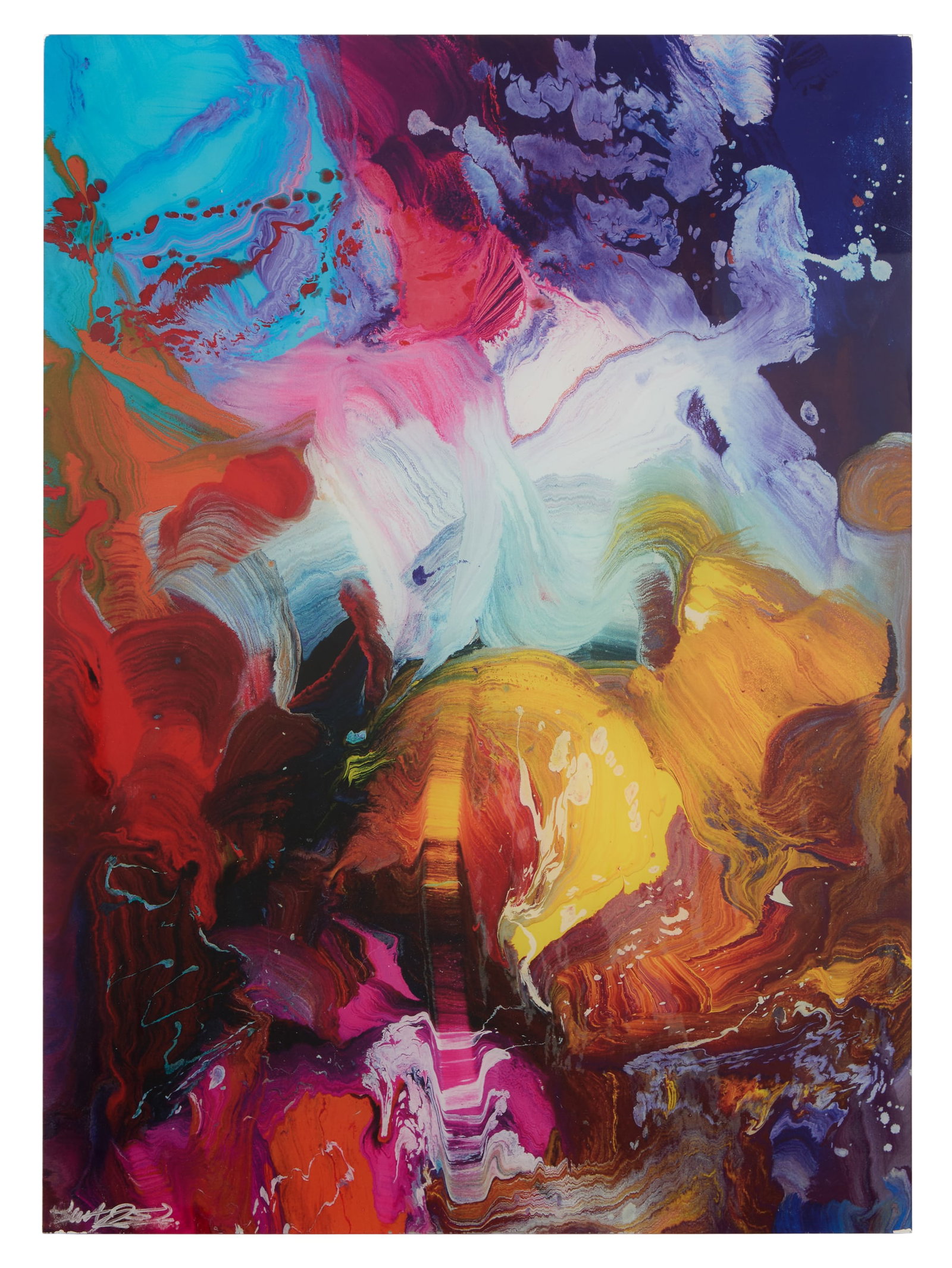 Swarez (British, Contemporary): Swarez (British, Contemporary) "Thunderstruck", 2025 enamel paint on lucite signed lower left, and signed, dated, titled and marked "1 of 5" en verso, from a series of 102 interconnected paintings.