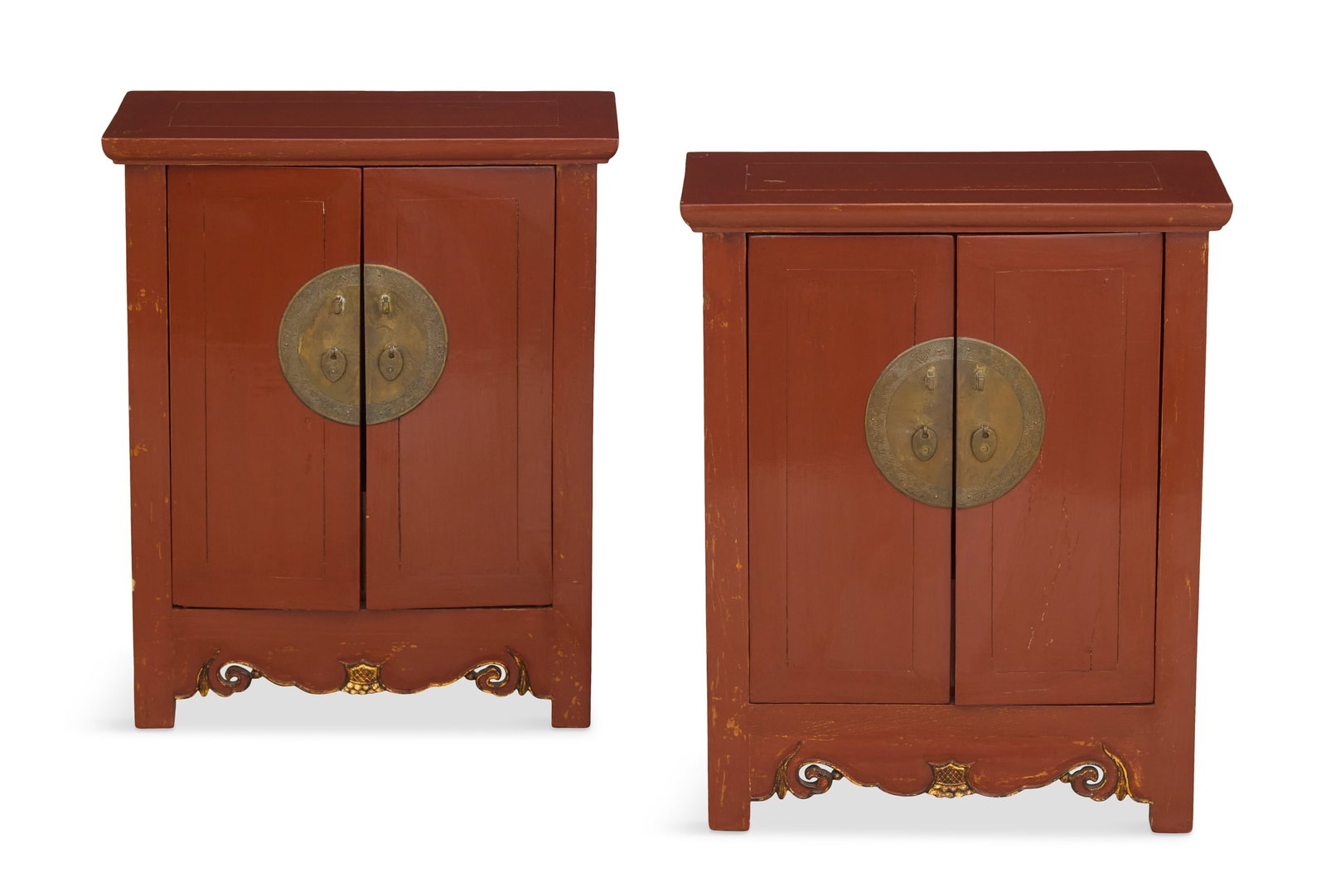 Pair of Asian Polychrome Diminutive Cabinets (1 of 4)