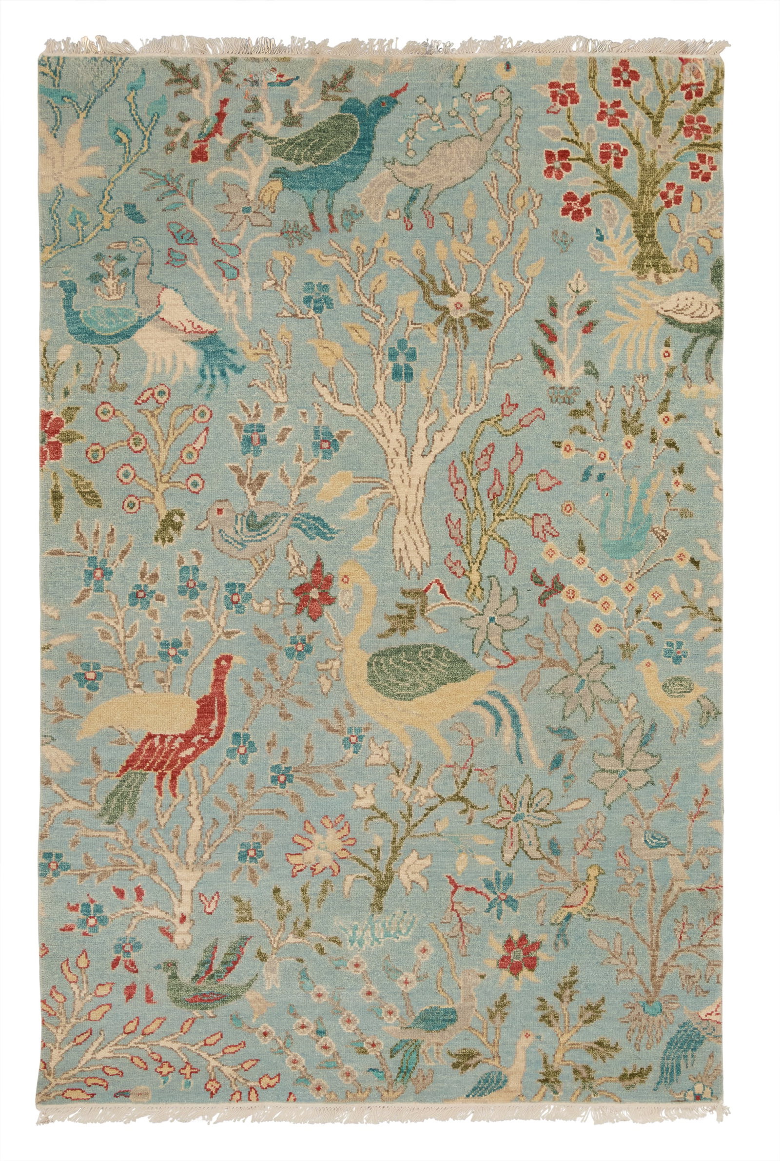 Peshawar Birds of Paradise Carpet: Peshawar Birds of Paradise Carpet 4' x 6' 3"