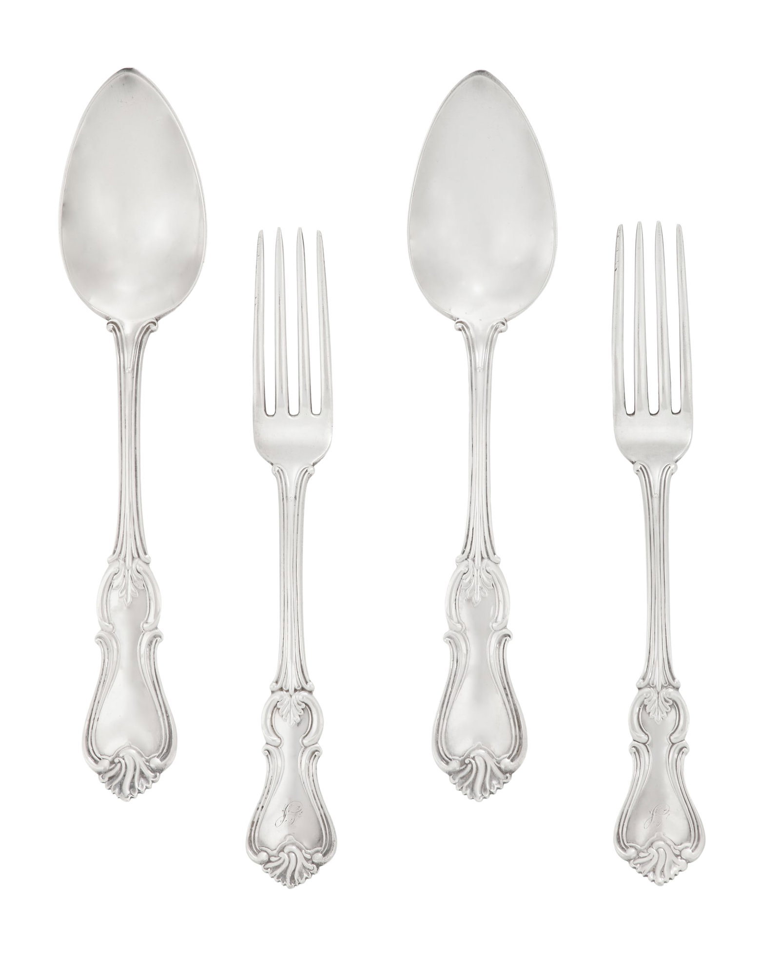 American "Prince Albert" Silver Flatware Set (1 of 4)