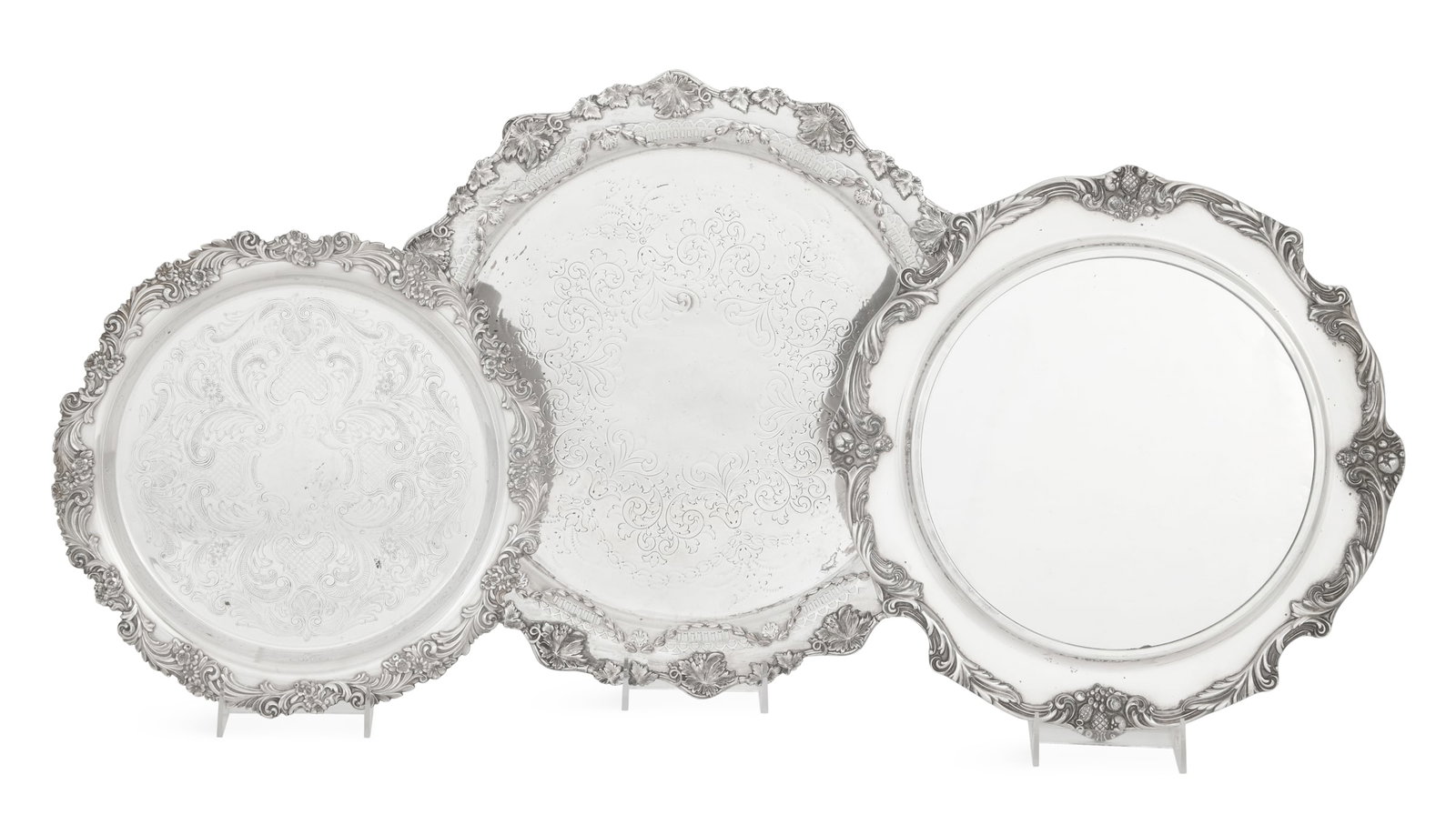 American Silverplate Plateau and Two Platters (1 of 2)