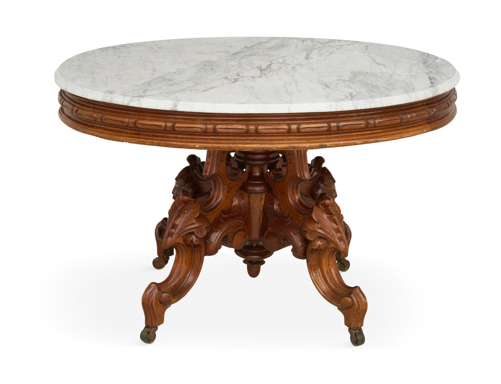 American Rococo Revival Marble-Top Coffee Table (1 of 4)
