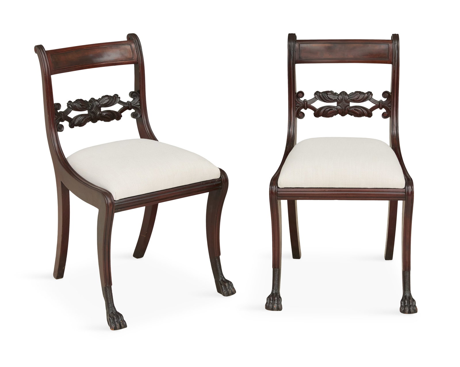 Pair of American Classical Mahogany Side Chairs (1 of 2)