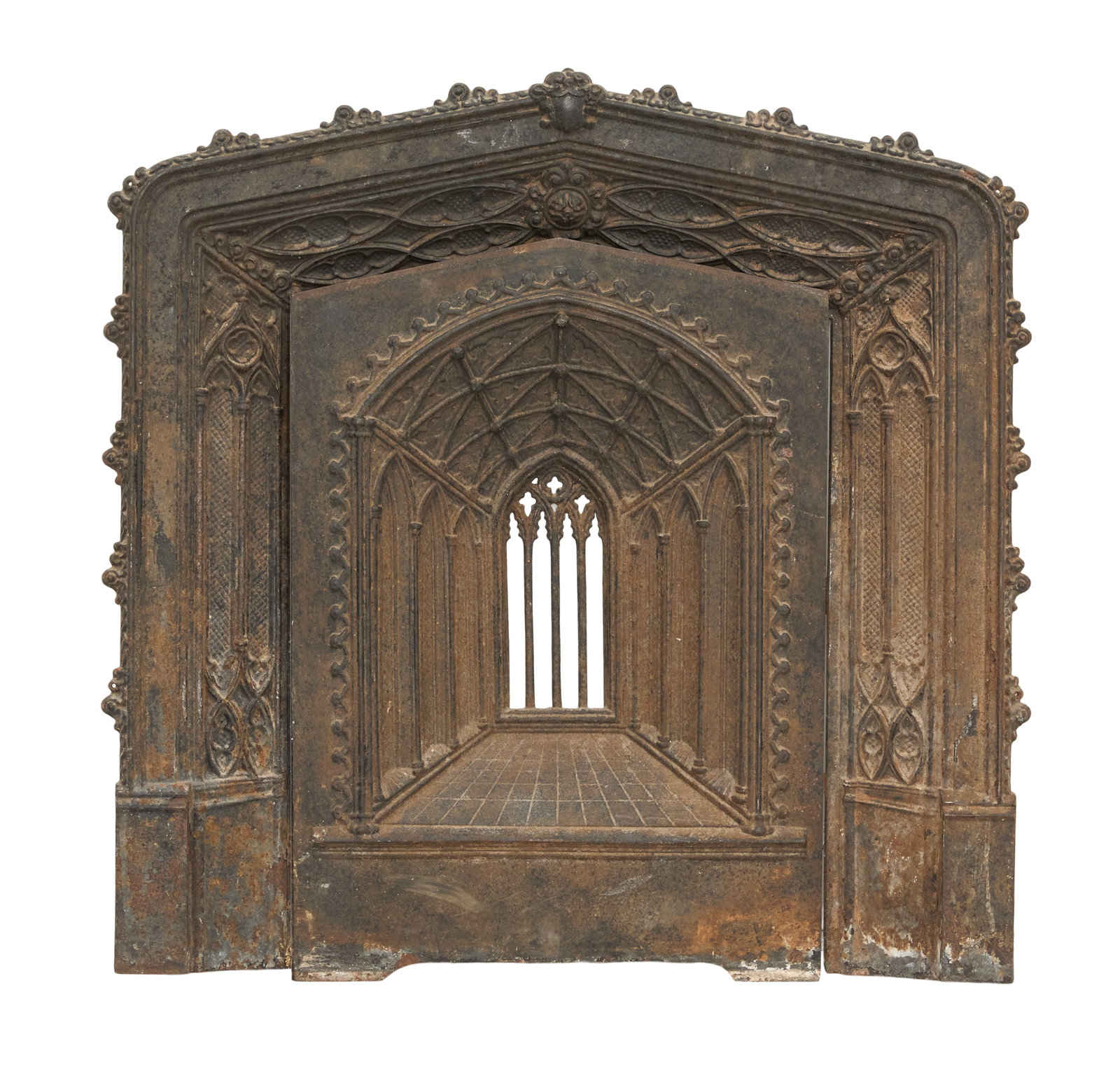Gothic Revival Cast-Iron Fireplace Surround (1 of 2)