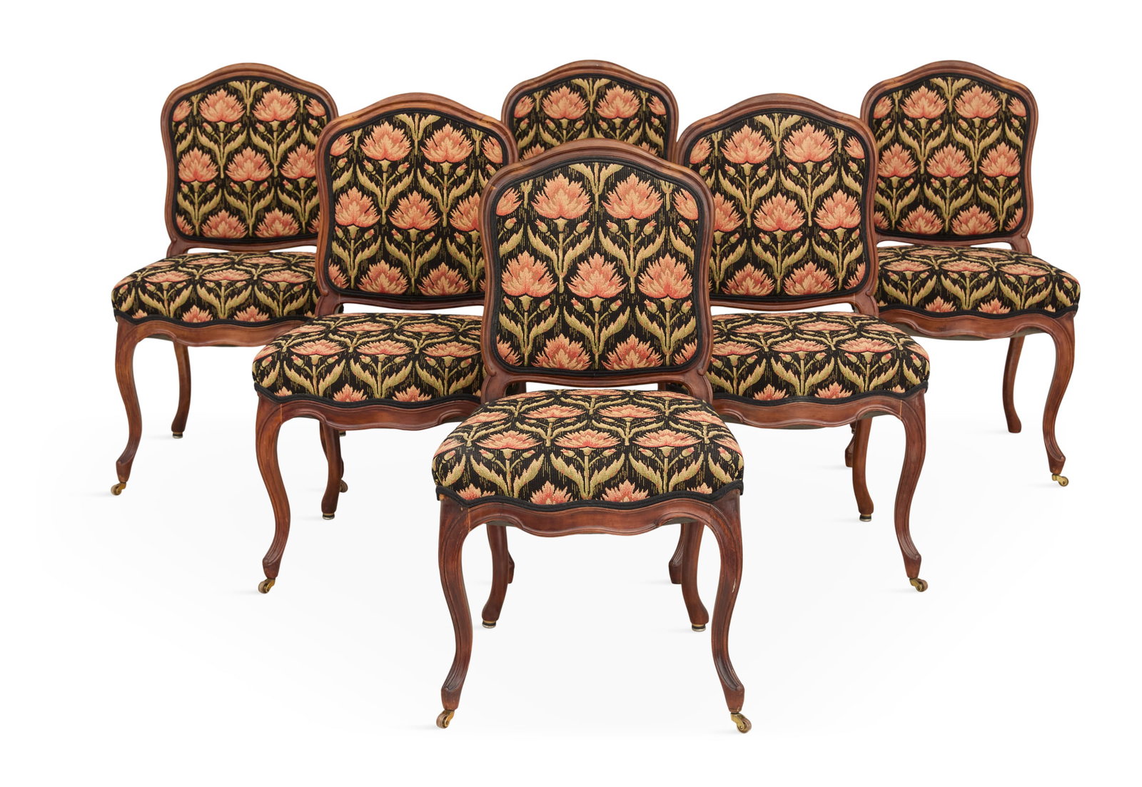 Suite of Six Victorian Rosewood Side Chairs (1 of 4)