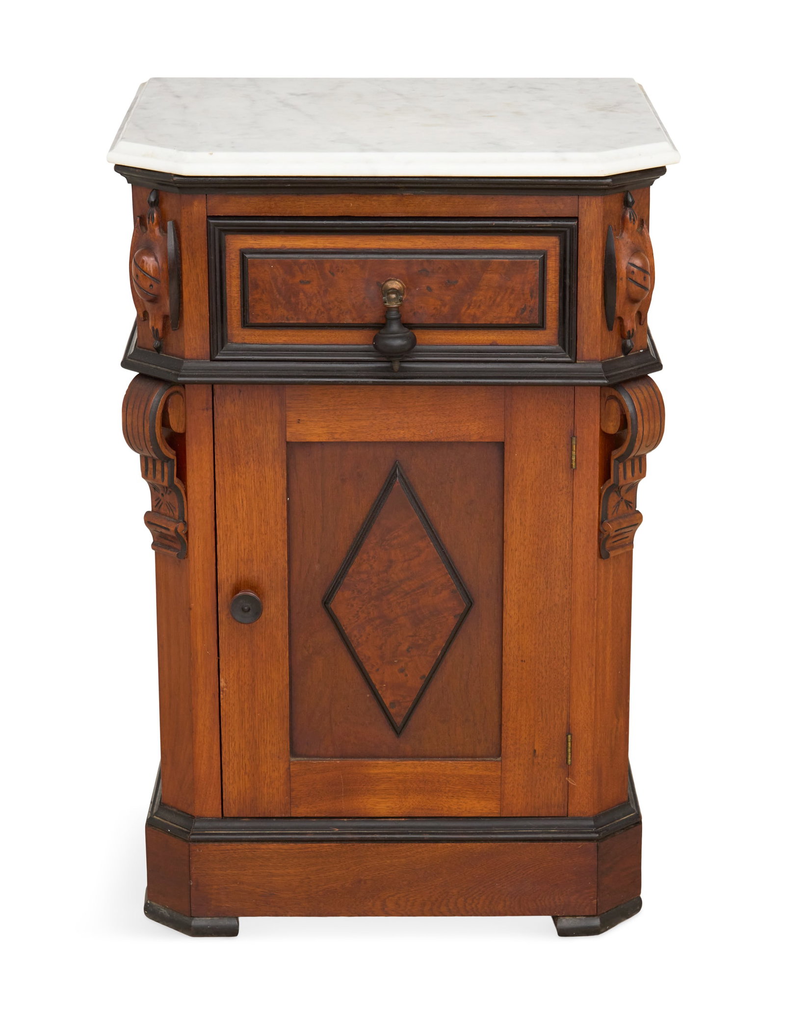 Renaissance Revival Marble-Top Half Commode (1 of 4)
