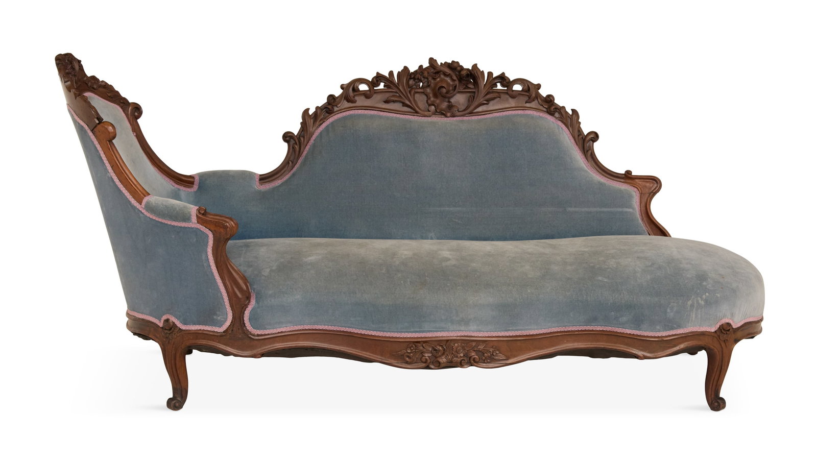 American Rococo Revival Walnut Meridienne (1 of 3)