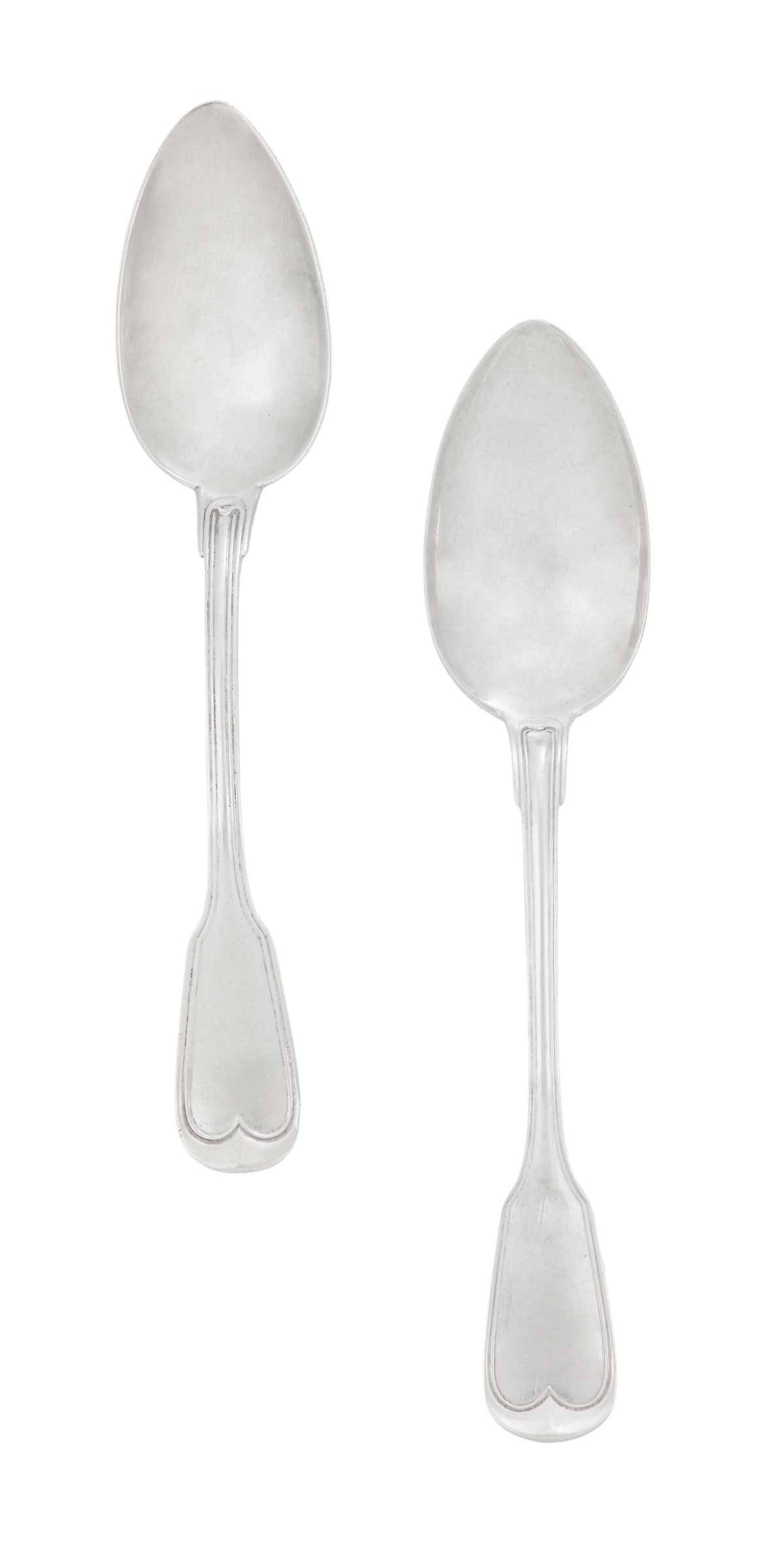 Two German "Fiddle Thread" Silver Tablespoons (1 of 4)
