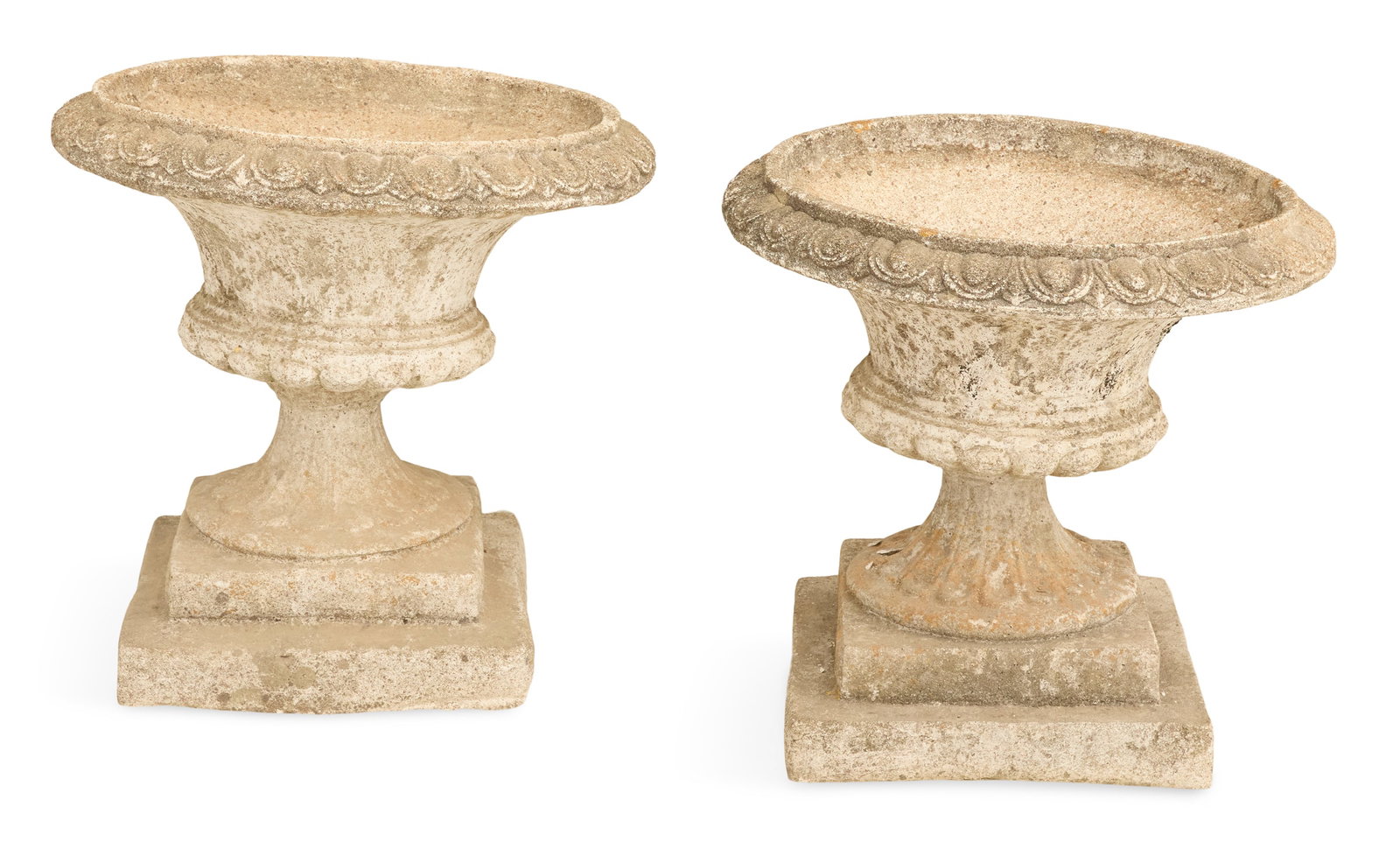 Pair of Cast-Stone Garden Urns (1 of 2)