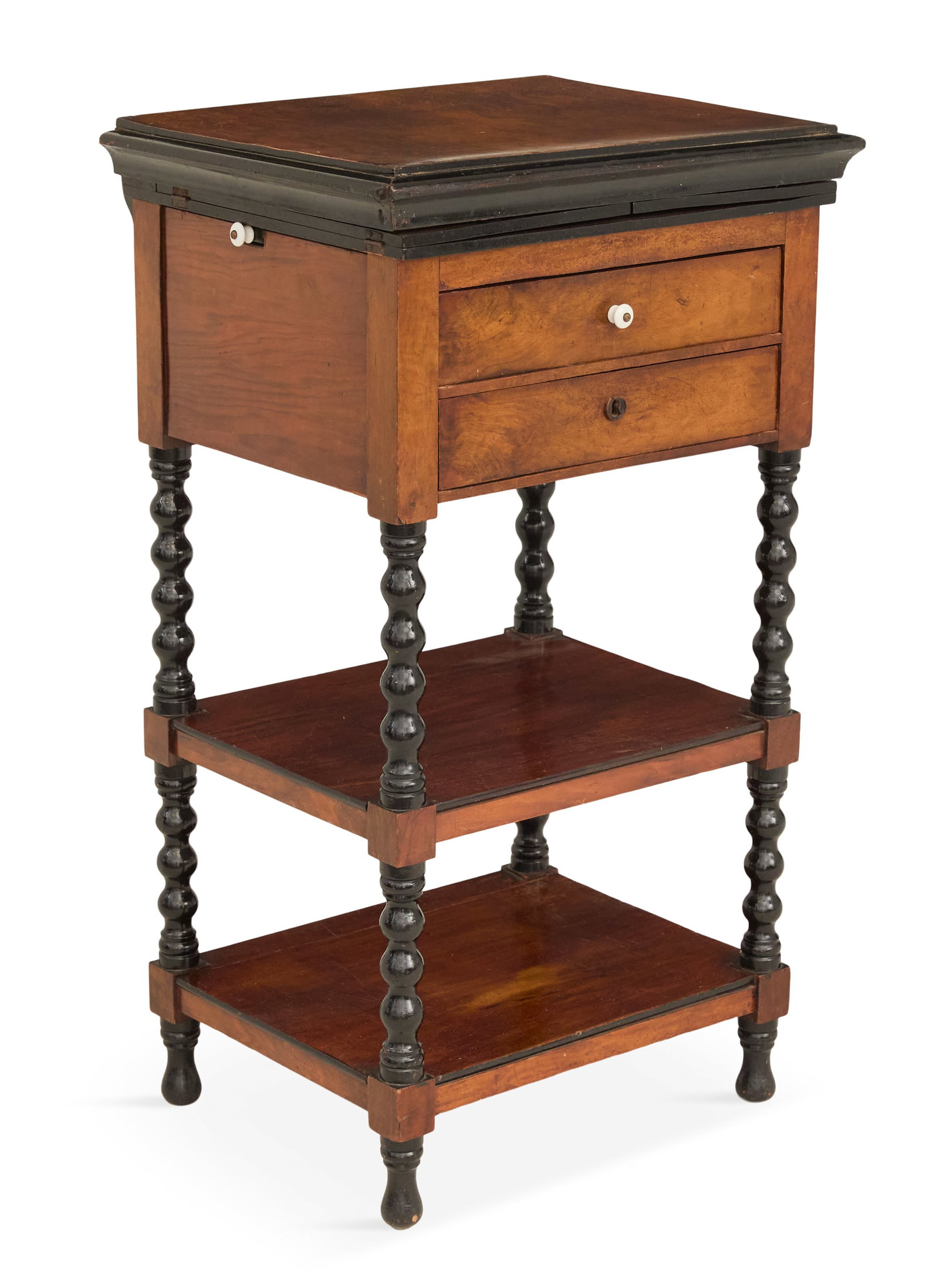 Unusual Continental Walnut Work Table - 3