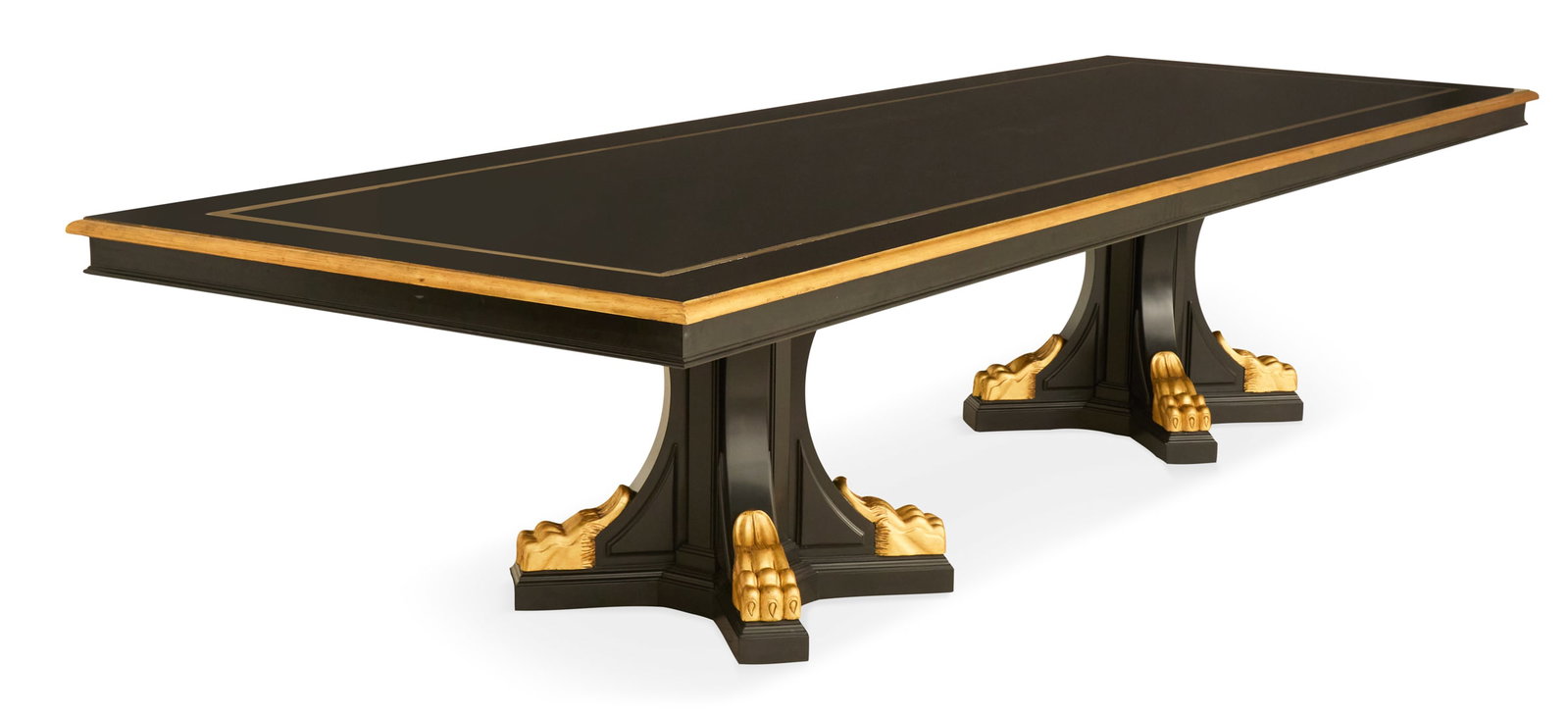 Impressive Custom-Made Black-Lacquer Dining Table - 2