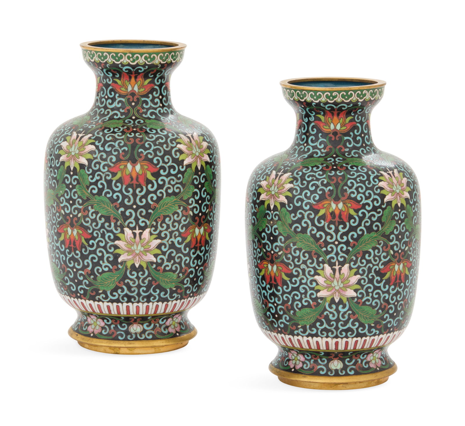 Pair of Chinese Cloisonne Vases (1 of 2)