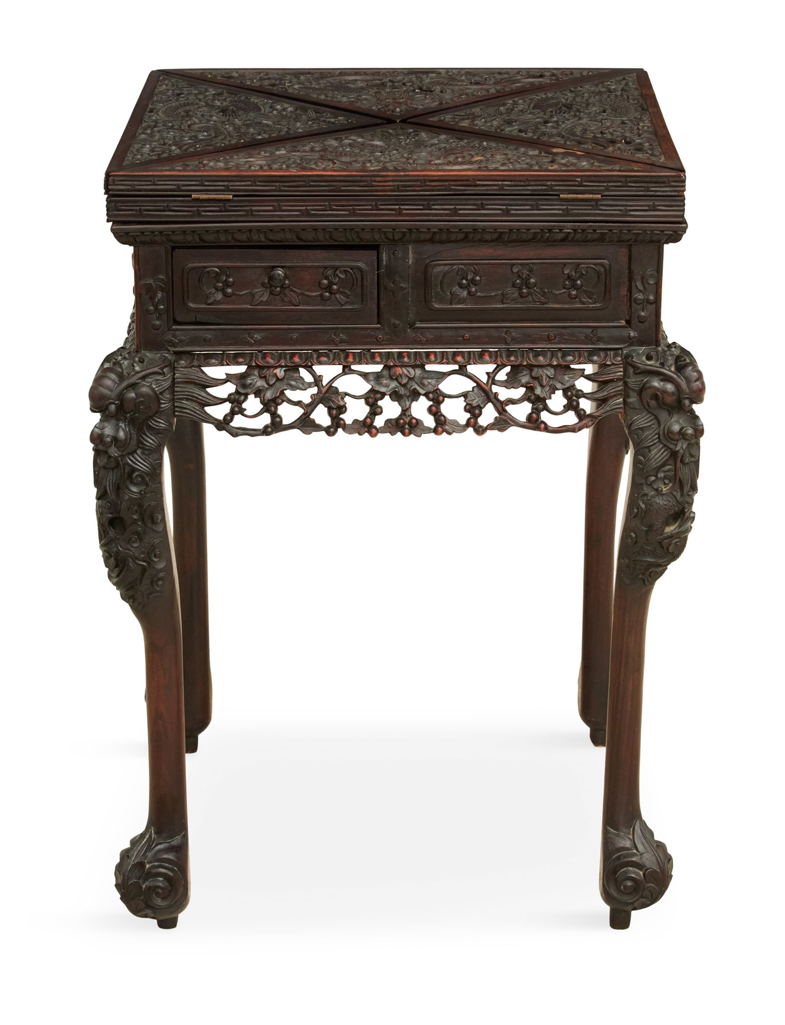 Chinese Rosewood Handkerchief Games Table (1 of 7)