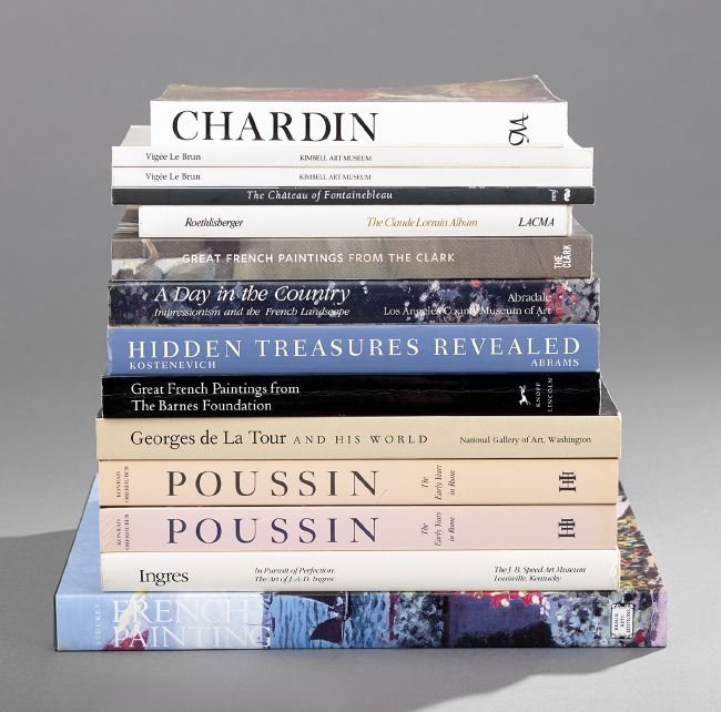 Fifteen Books on French Art: Fifteen Books on French Art, including Pierre Rosenberg, Chardin, 1699-1779, two copies of Joseph Baillio, Elisabeth Louise Vigee LeBrun: 1755-1842, Philip Conisbee, Georges de La Tour and His World, 