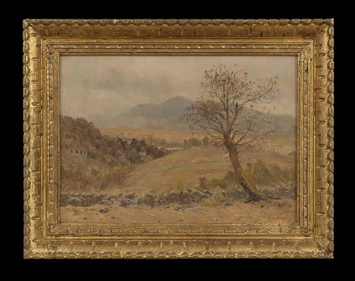 James Craig Nicoll, N.A. (American, 1846-1918): James Craig Nicoll, N.A. (American, 1846-1918), 1909, "Cuernavaca, Mexico", oil on canvas, signed and dated lower right, 10" x 14". Framed.