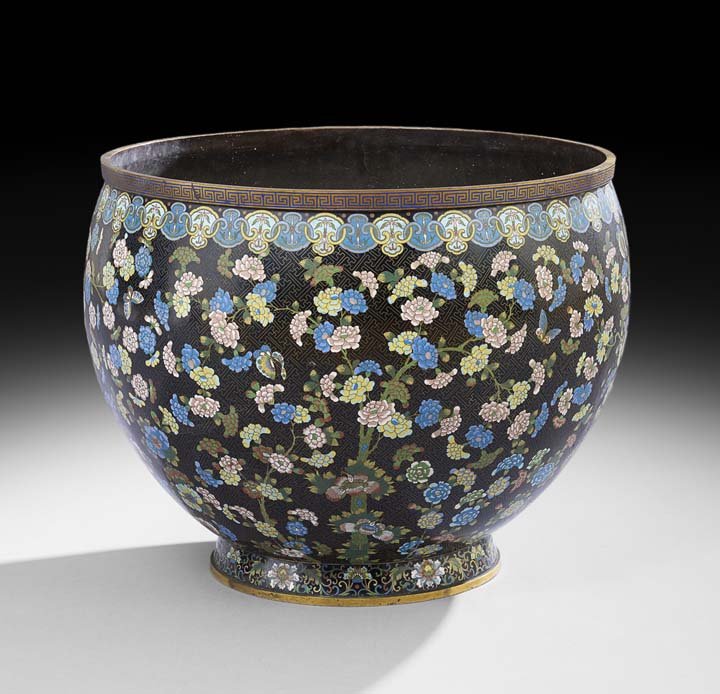 Large Chinese Cloisonne Planter or Fish Bowl