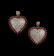 Pair of 14 Kt. Gold, Diamond and Ruby Earrings