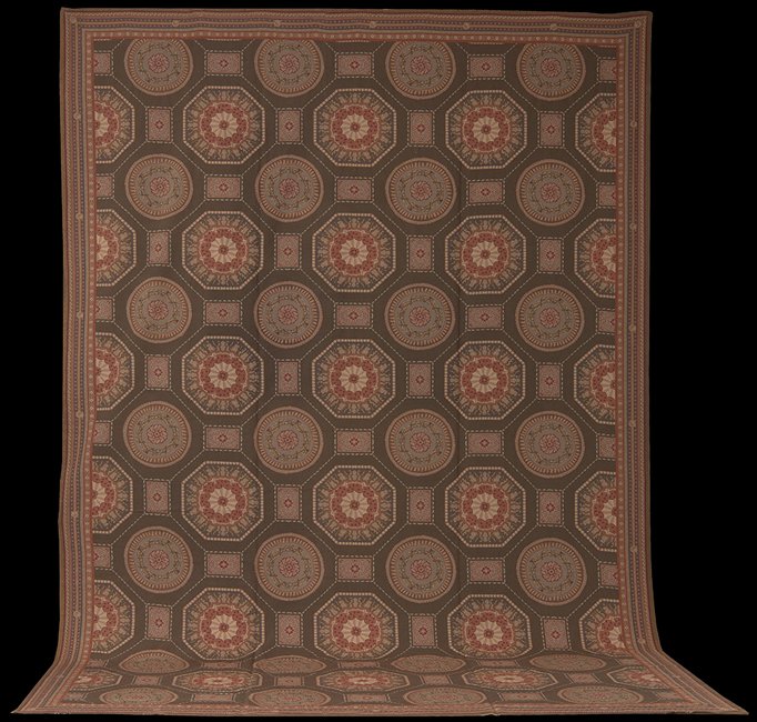 Semi-Antique Aubusson Carpet: Semi-Antique Aubusson Carpet, 10' 11" x 17' 3".