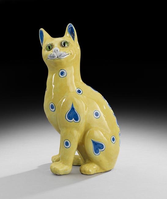 Emile Galle Faience Pottery Cat - Mar 16, 2014 | New Orleans Auction