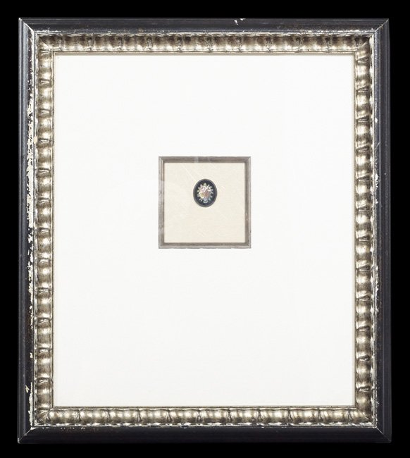 Set of Four Italian Inlaid Marble Intaglios: Set of Four Italian Inlaid Marble Intaglios, third quarter 19th century, in contemporary silver-gilt frames, overall, h. 15-1/2", w. 13-1/2".