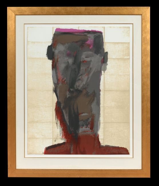 James Brown (American, b. 1951): James Brown (American, b. 1951), "Moroccan Man", color screenprint, signed lower right, numbered "23/75" lower left, sheet 41" x 32". Glazed, float-mounted and handsomely framed.